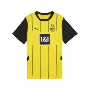 PUMA Womens Bvb Home Crew Neck Replica Jersey Casual - Yellow