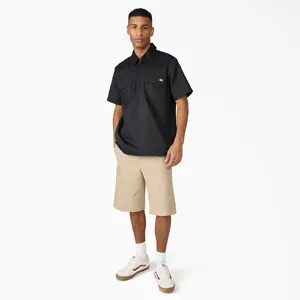 Dickies 1/4 Zip Work Shirt Casual Menswear Sleeve