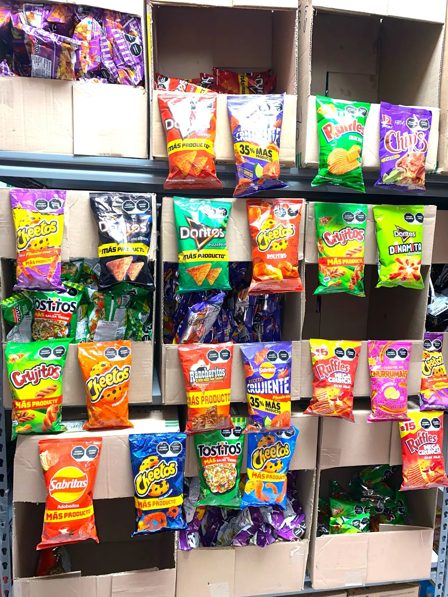 WHOLESALE Mexican Chips  - 100 Individual Bags of Sabritas, Mexican, Papitas
