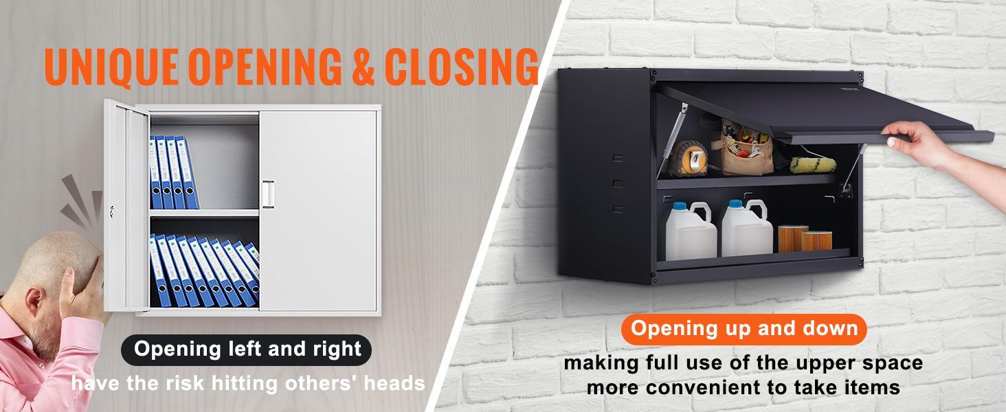 VEVOR Metal Storage Cabinet, TikTokShopBlackFriday, 120lbs Load Capacity per Shelf, 20' Tall Wall-Mounted Powder-Coating Steel Garage Cabinet with Adjustable Shelf, Press to Lock & Open Door, Perfect for Office Home Garage VEVOR Metal Storage Cabinet, TikTokShopBlackFriday, 120lbs Load Capacity per Shelf, 20' Tall Wall-Mounted Powder-Coating Steel Garage Cabinet with Adjustable Shelf, Press to Lock & Open Door, Perfect for Office Home Garage