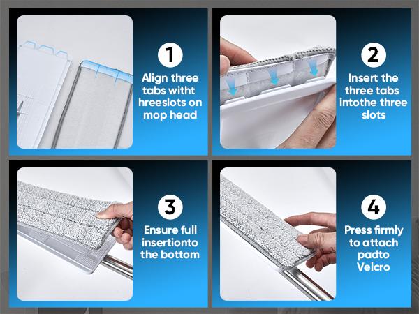 [ Valentine's Day gifts ] Saker Mop and Bucket Set with Dryer for Floor & Wall Cleaning, Adjustable Handle, 3 Washable Microfiber Pads, Hygienic Dual-Bucket System, Kitchen Essential