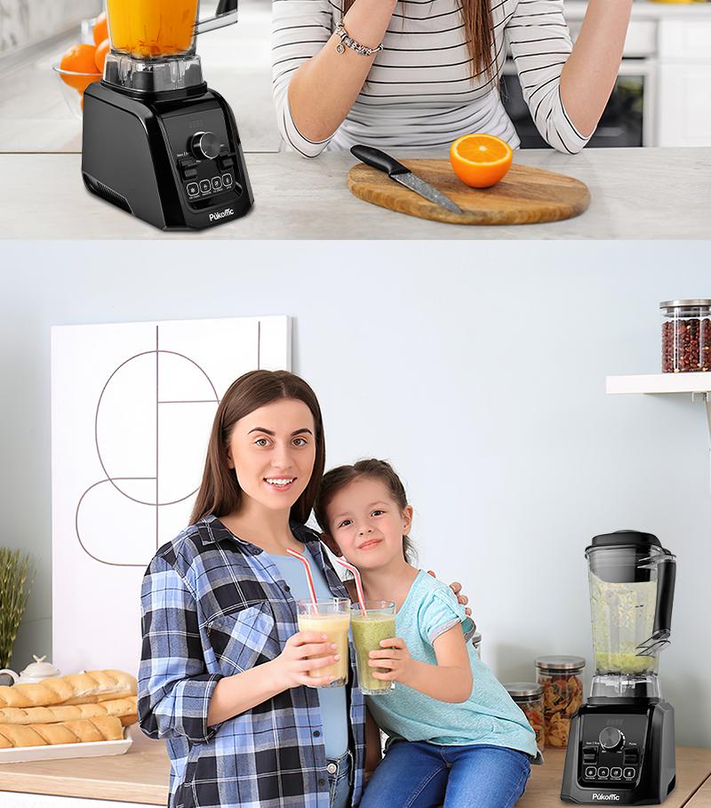 SUSTEAS Professional Blender 1200W – Crush Ice, Smoothies & More – 9-Speed Settings + Pulse – 65oz Large Capacity