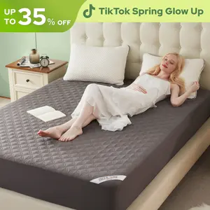 SpringGlowUp【BEDLORE】Summer Cooling Breathable Small Copper Coins Mattress Pad, 6-18'' Deep Pocket, Soft TPU Waterproof & Breathable, Ideal for Home, Guest Room & Daily Use