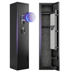 Hidden KAER 2-3 Gun Safe, Gun safes for Home Rifle and Pistols, Gun Safe for Guns with Quick Access, Gun Safes for Rifles and Shotguns with Removable Gun Racks and Pockets Alarm Digital