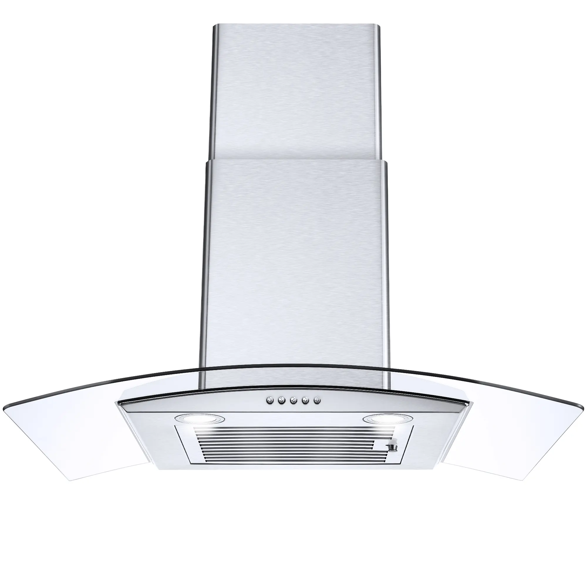 30 Inch Noise-Dampening Filter Range Hood, 450 CFM Wall Mount Kitchen Hood with Ducted/Ductless Convertible Stainless Steel Filter Range Hood 3-Speed LED Lights USGD3375 Household Items Durable