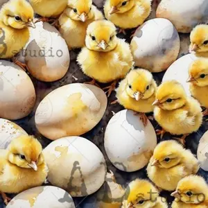 AB Studio - Easter Chicks & Eggs Decoupage Paper (A4 Size)