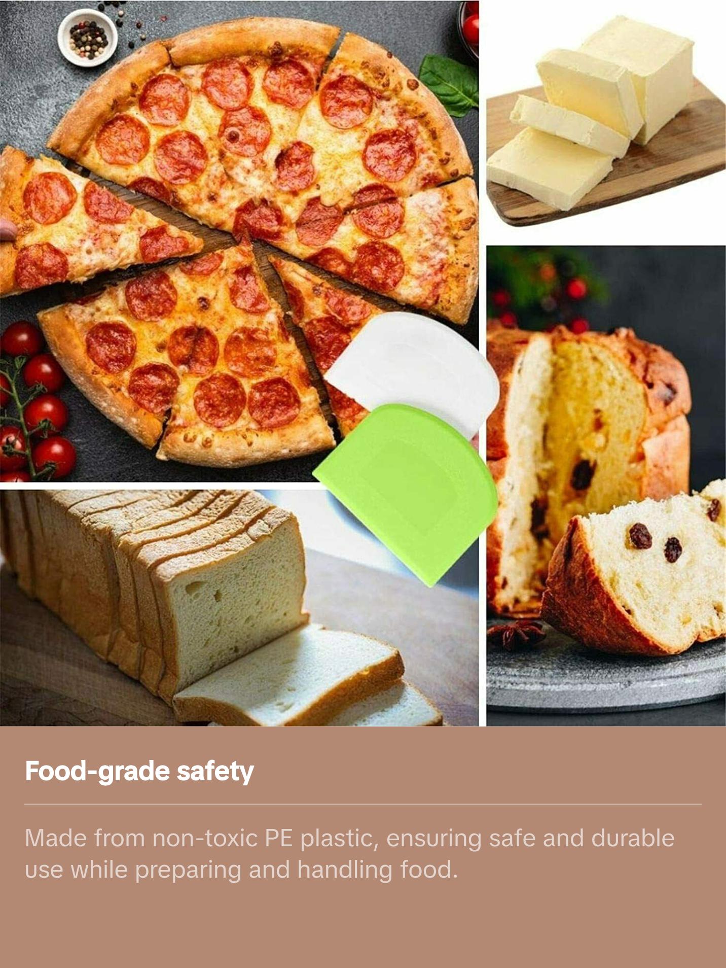 2 PCS Plastic Dough, Bowl,  Bench Scraper