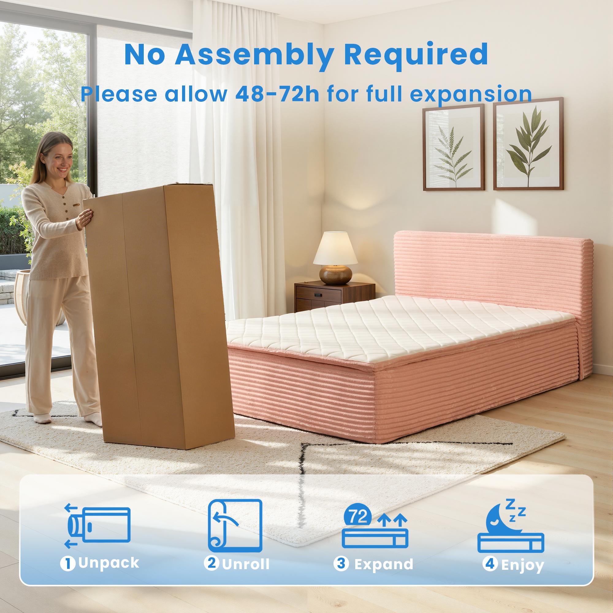 Ovios Queen Size Memory Foam Mattress with Removable Headboard, 17" Sofa Bed Full Mattress, Individually Pocketed Springs, Pressure Relief, Motion Isolation, Provides Support, CertiPUR-US Certified Ovios Queen Size Memory Foam Mattress with Removable Headboard, 17" Sofa Bed Full Mattress, Individually Pocketed Springs, Pressure Relief, Motion Isolation, Provides Support, CertiPUR-US Certified