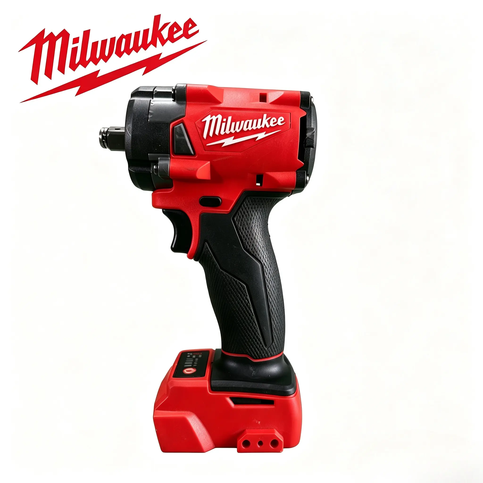 Milwaukee M18 1/2" Square Drive Compact Impact Wrench Kit - 300N.m Max Torque, 0-2800 RPM, 0-3200 IPM, M18 REDLITHIUM Battery, gun high torque dewalt home project dfyne set cordless ratchet wrench set nm dcf 900 vehicle maintenance variable fuel m12 tools