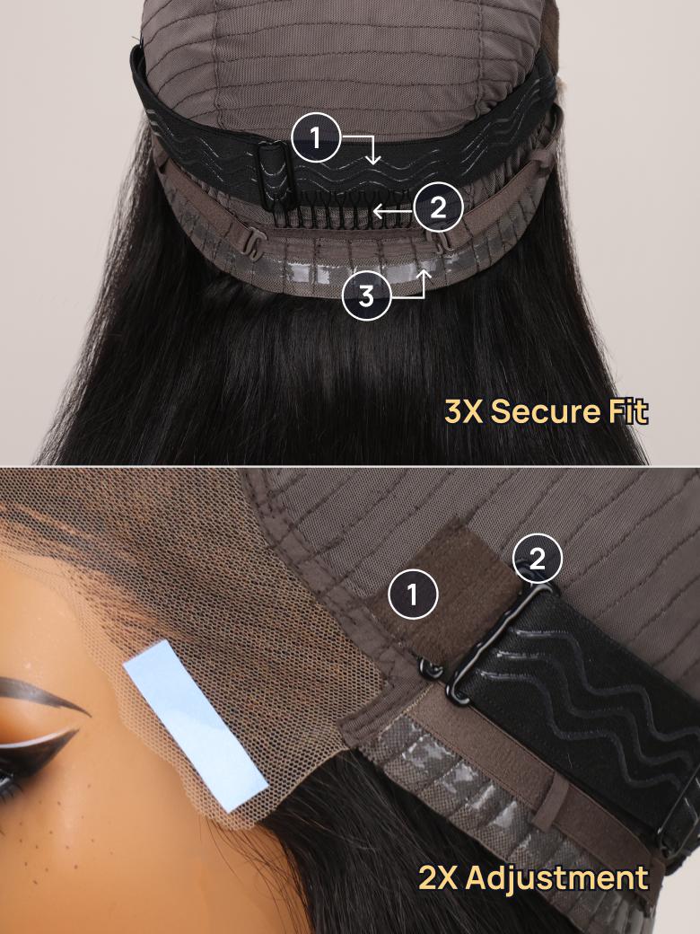 Nadula 7x5 & 13x4 3D Body Wave Lace Frontal Wig With Bangs Pre Everything Put On And Go 180% Density Human Hair Wigs Glueless TikTokShopStockUp