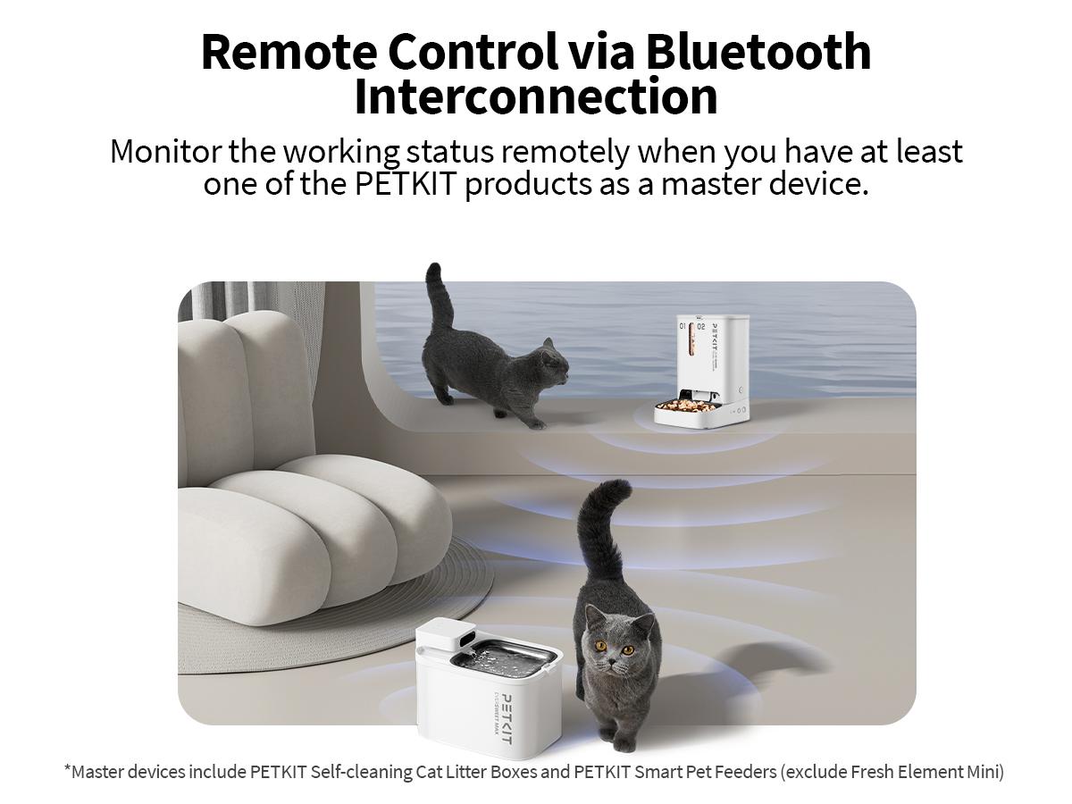 PETKIT EVERSWEET MAX 2 Dishwasher Safe Cat Water Fountain, Cordless Automatic Cats Drinking Fountain with Motion Sensor, 101 oz/3L Pet Fountain for Cats Dogs Inside, Smart App Control & Stainless Steel Tray