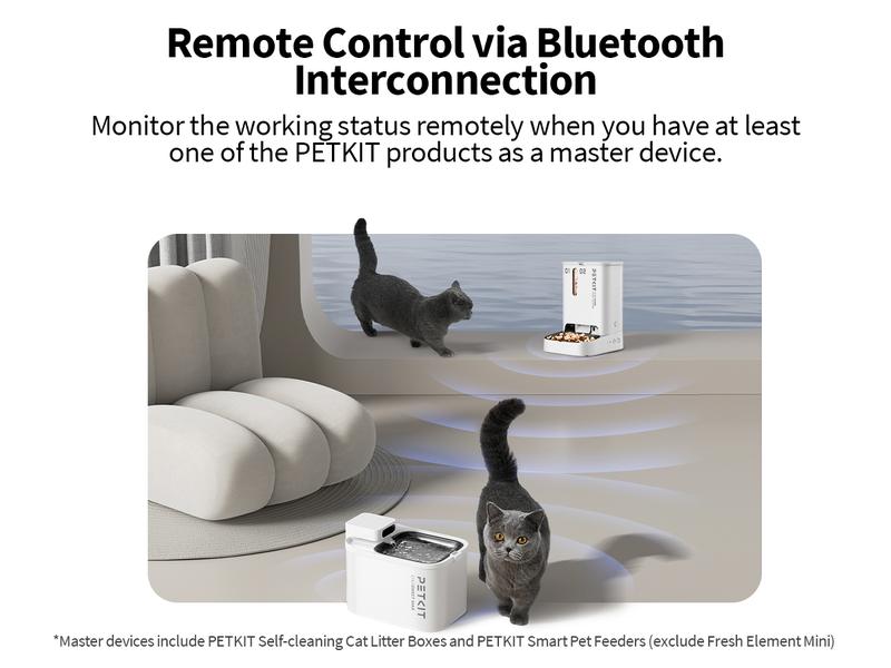 PETKIT EVERSWEET MAX 2 Dishwasher Safe Cat Water Fountain, Cordless Automatic Cats Drinking Fountain with Motion Sensor, 101 oz/3L Pet Fountain for Cats Dogs Inside, Smart App Control & Stainless Steel Tray