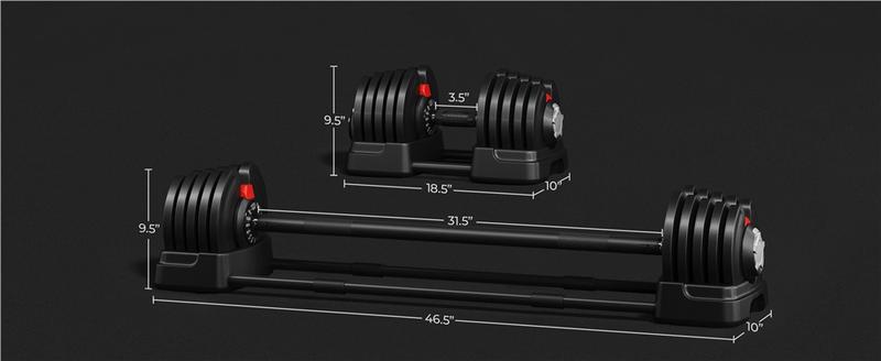 Yaheetech Quick-Adjust Dumbbell Weight Set 40LB/52.5LB/90LB, Weightlifting Set With Anti-Slip Handle For Home Gym Full Body Strength Training Yaheetech Quick-Adjust Dumbbell Weight Set 40LB/52.5LB/90LB, Weightlifting Set With Anti-Slip Handle For Home Gym Full Body Strength Training