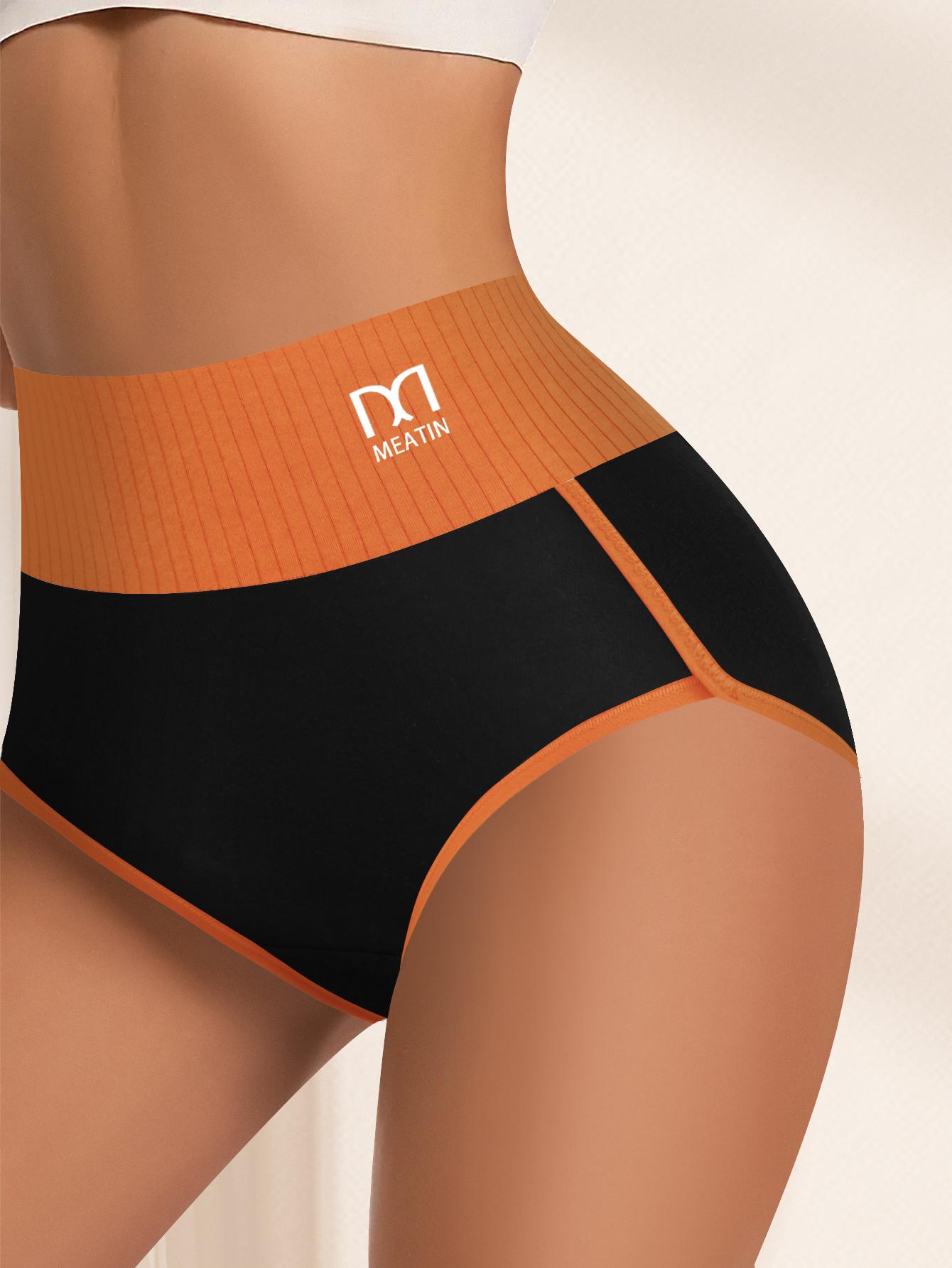 5 pieces of Women's Breathable High-Waist Seamless Underwear, Comfortable Soft Stretch Panties with Tummy Control, Multicolor Fashion Briefs f Womenswear or Everyday Wear - Ideal for Postpartum and Shaping Support Outdoorfun Spandex thongs