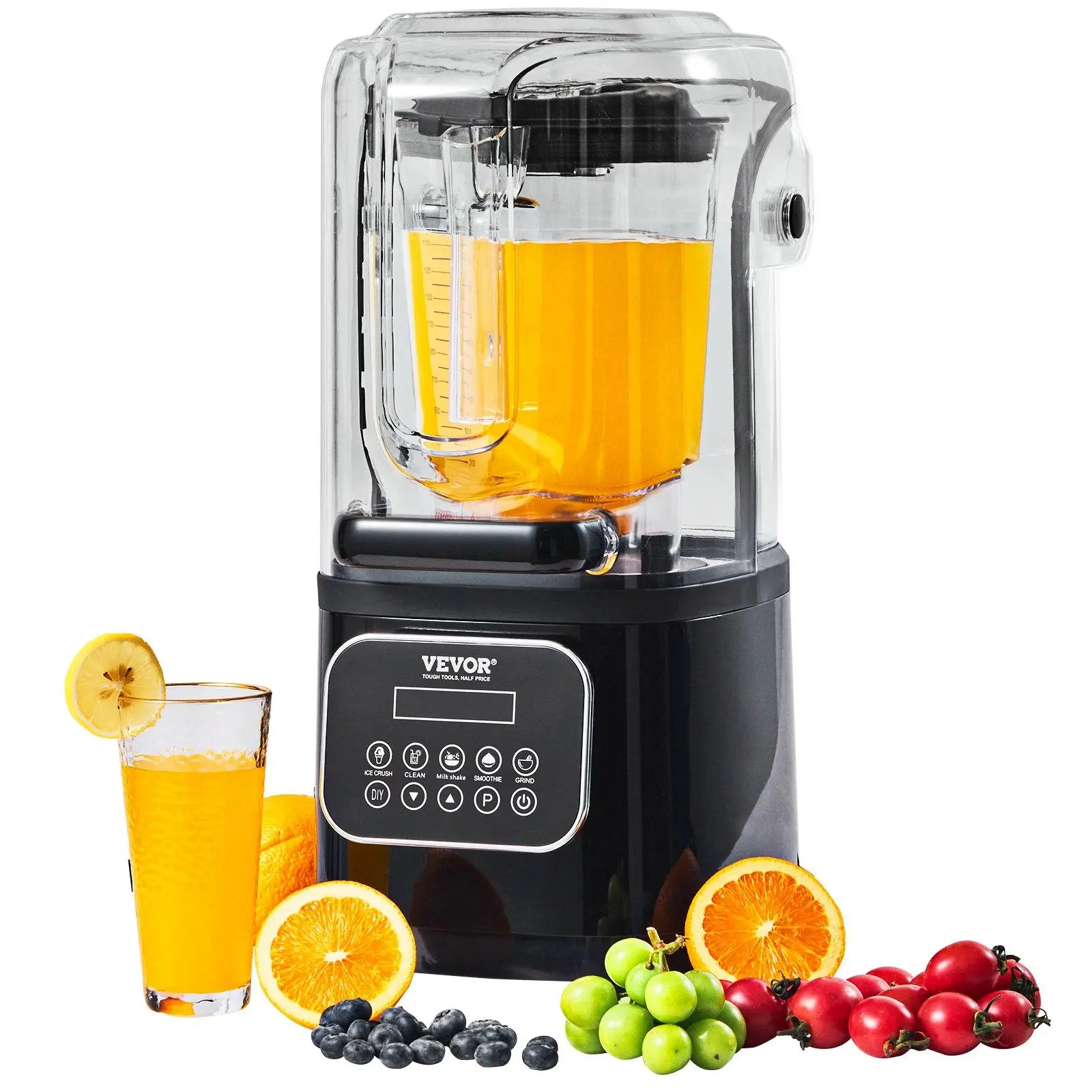 【DealsForYouDays】VEVOR Professional Blender with Shield, Commercial Countertop Blenders, 68 oz Blender Combo, Stainless Steel 9 Speed & 5 Functions Blender, for Shakes, Smoothies, Peree, and Crush Ice