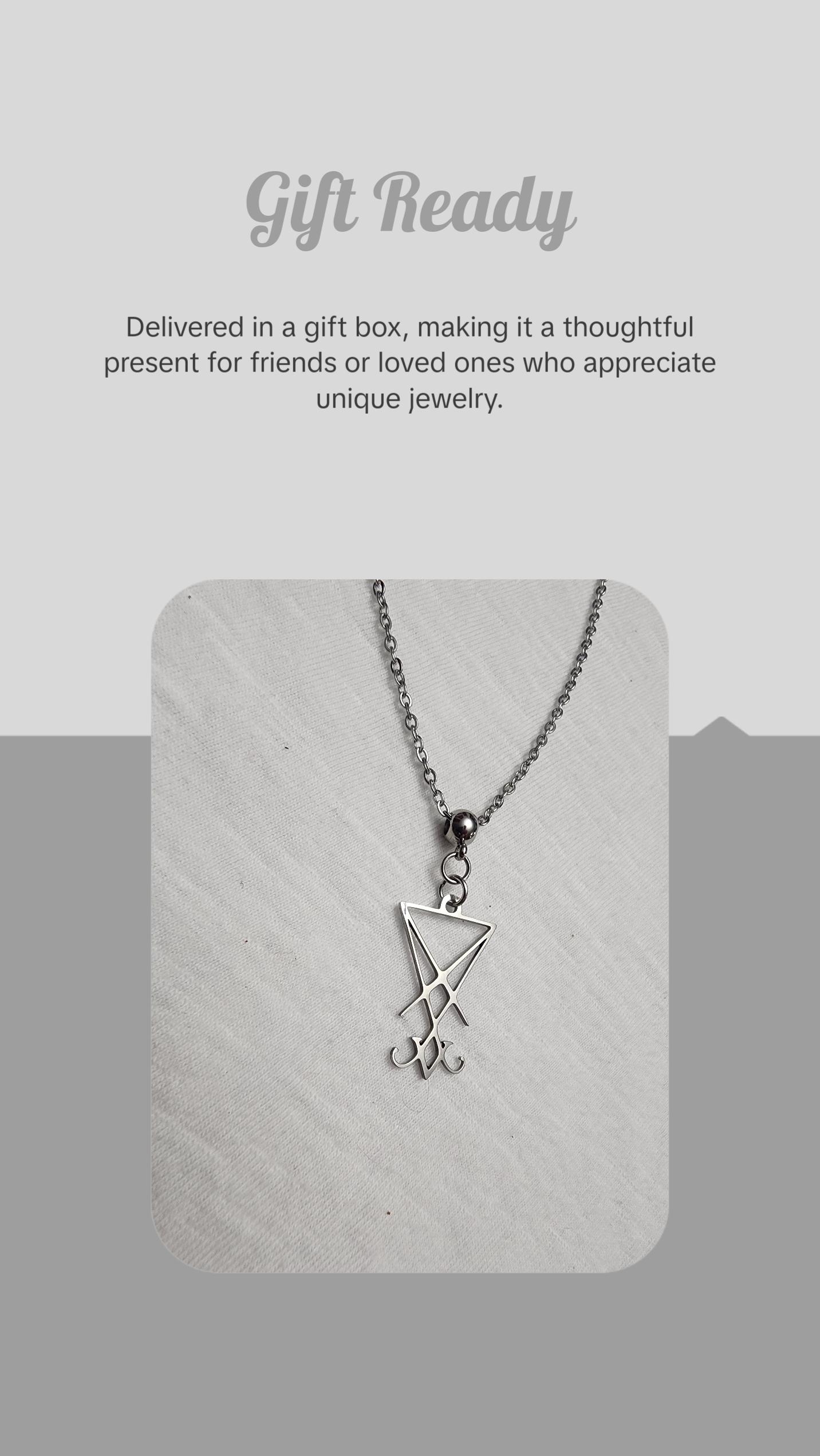 Lucifer sigil necklace