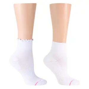 Basic Lettuce Edge | Quarter Compression Socks For Women