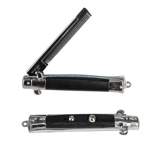Switchblade Comb – Snap Open, Style On!" Folding Push Button 💈🔪😎
