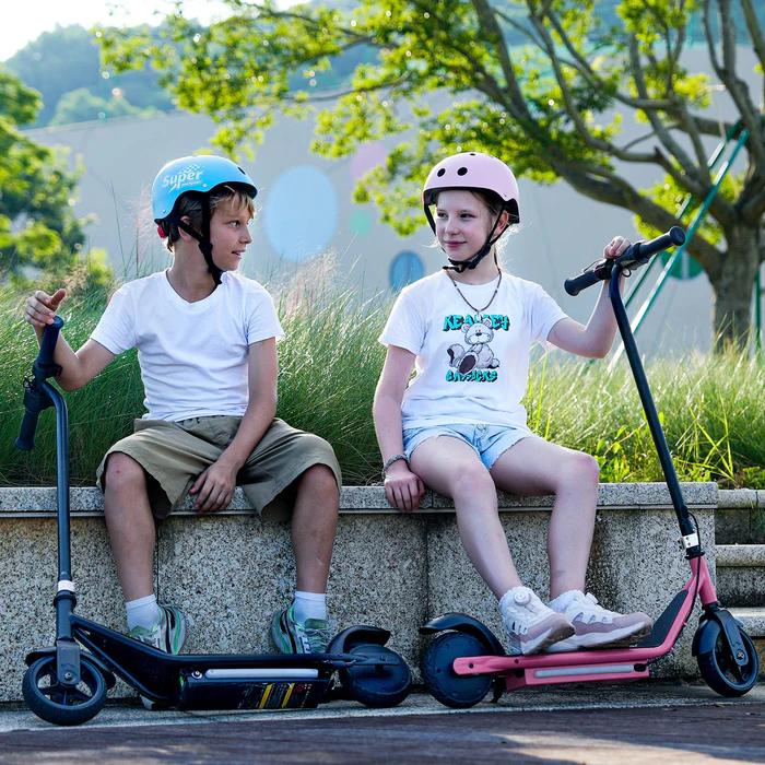 【Christmas Sale】 Electric Scooter for Kids- Aluminum Alloy Frame, 12 Mph & 9 Miles Range , 150W/200W Motor, Lightweight 20 lb, LED Lights & Electronic Brakes, Kids Foldable Electric Scooter for Kids