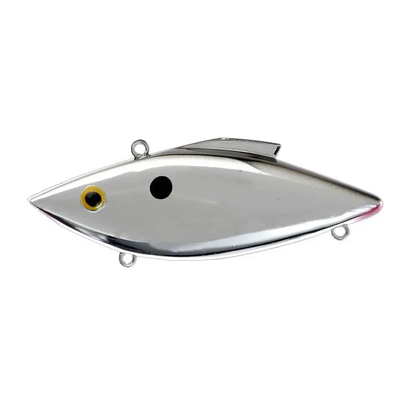 Chrome Finish Lipless Crankbait Artificial Lure, 3 Inch 1/2 oz for Bass Fishing with an Internal Rattle and Premium Mustad Treble Hooks, Artificial Lures, Artificial Fishing Lure
