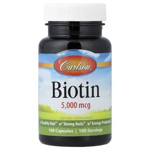 Carlson Biotin, 5,000 mcg, 100 Capsules