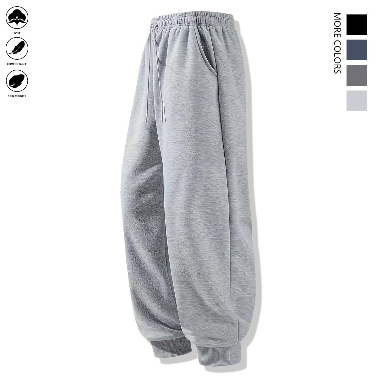 Men's Classic Drawstring Jogger Pants - Soft and breathable polyester sportswear, suitable for fitness, training and casual wear (navy blue, black, dark gray, light gray), casual pants | Drawstring waist pants | Breathable material