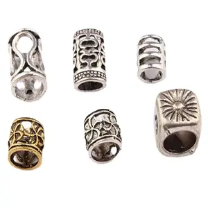 6 random pieces，Reggae Braided Bead Hair Accessory – African Style Beads for Dreadlocks & Braids