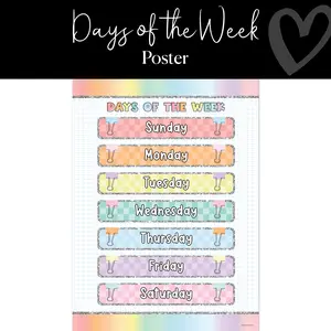 Pastel Days Of The Week Classroom Poster
