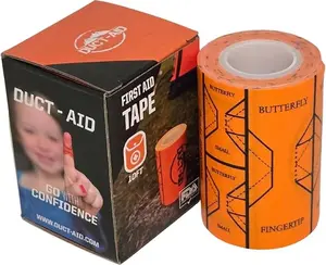 Emergency First Aid Tape with 288 Pre-Printed Bandages - Doctor-Trusted Medical Tape for Home, Car, Camping, Hiking, Travel with Emergency Supplies