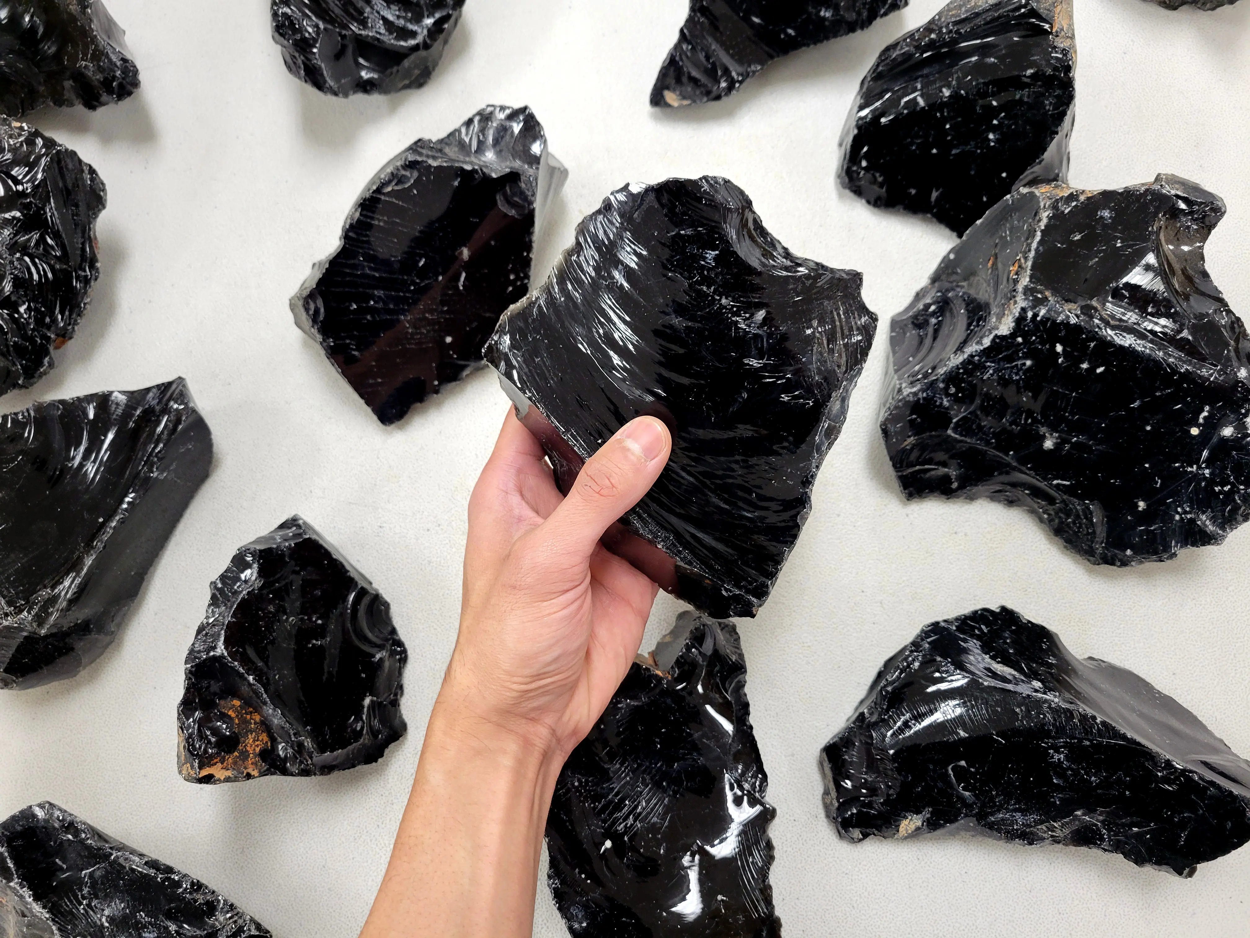 Giant Black Obsidian Piece Raw Crystal Chunk for Protection