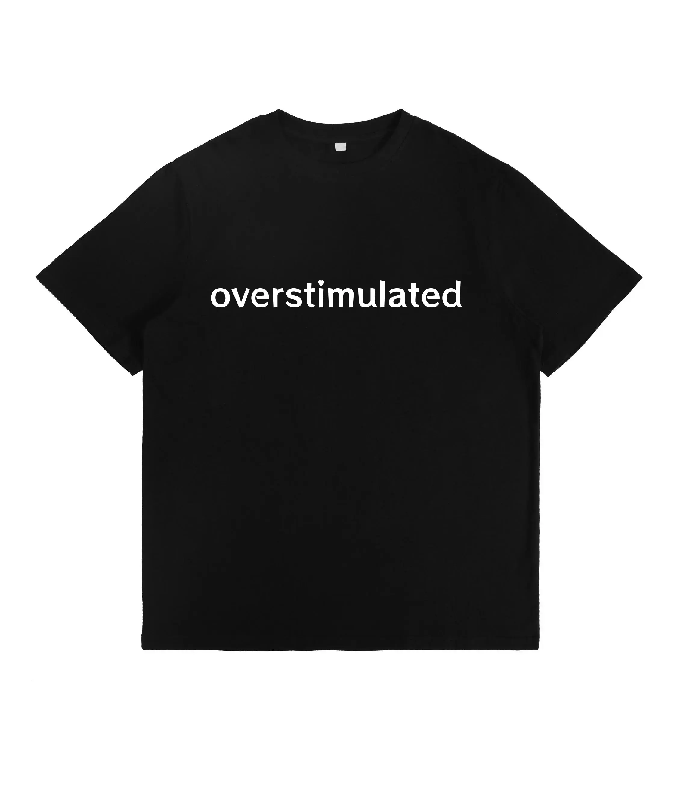Women's Short-Sleeve Loose Graphic Round Neck T-Shirt - ADHD Neurodivergent Overstimulated Minimalist Soft Trendy Casual Top, Up to 3XL Gift for Her, Shortsleeve