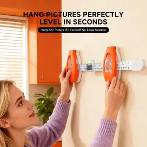 Professional Picture Hanging Tool with Level and Ruler - Multifunctional Picture Hanger & Frame Alignment Kit for Home Wall Decor, Easy to Use & Precise Placement
