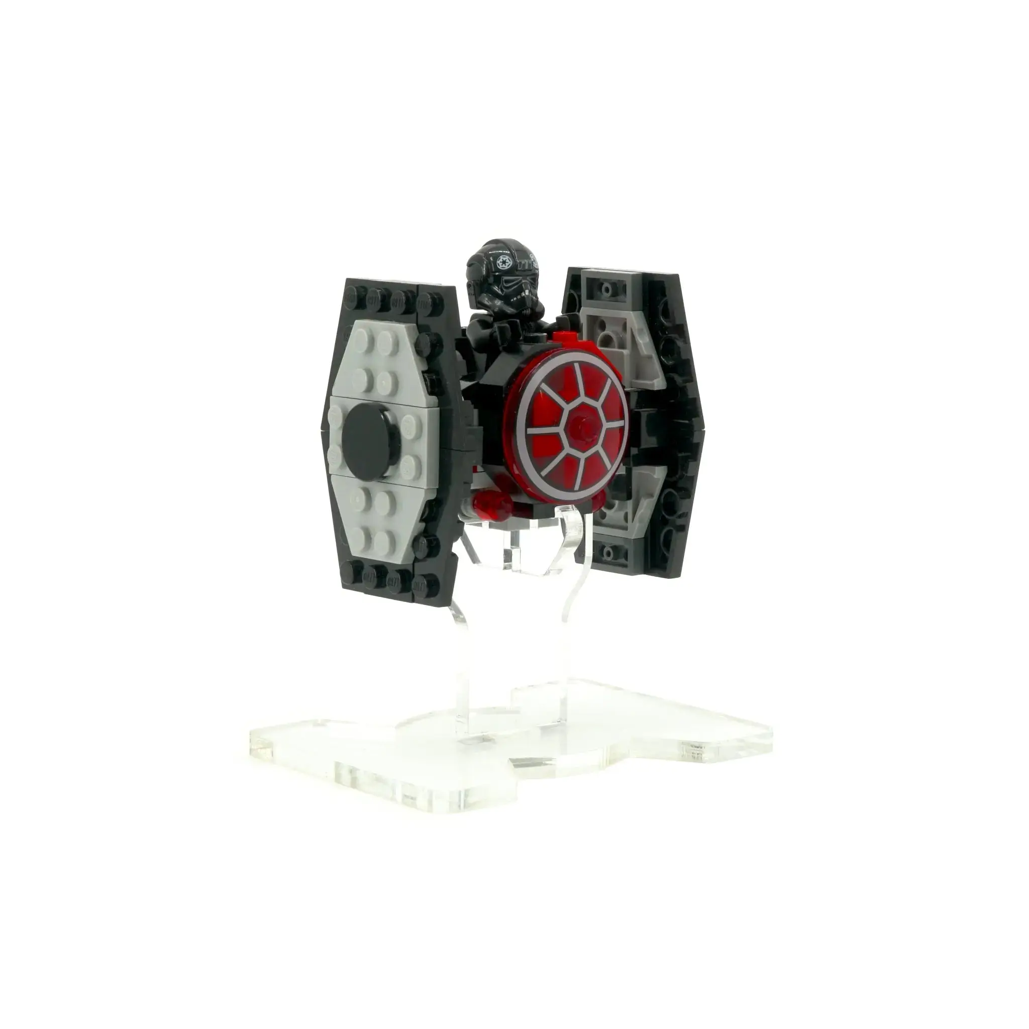 Acrylic Display Stand Compatible with LEGO 75194 First Order TIE Fighter (Microfighter) - Set Not Included