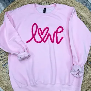 Love Yarn Embroidered  Sweatshirt