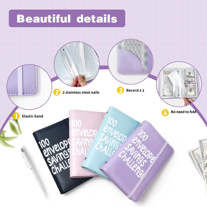 100 Days Saving Challenge Coin Envelope BudgetStorage Book - Binding Covers With Daily Savings Tracker,Habit-Forming System, And Cash Savings Goal Of $5050Develop A Consistent Savings Habit