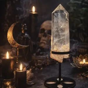 Clear Quartz Mega Tower Clear Vision • Grounded Power crystals collector Clear Quartz Wands decor crystal