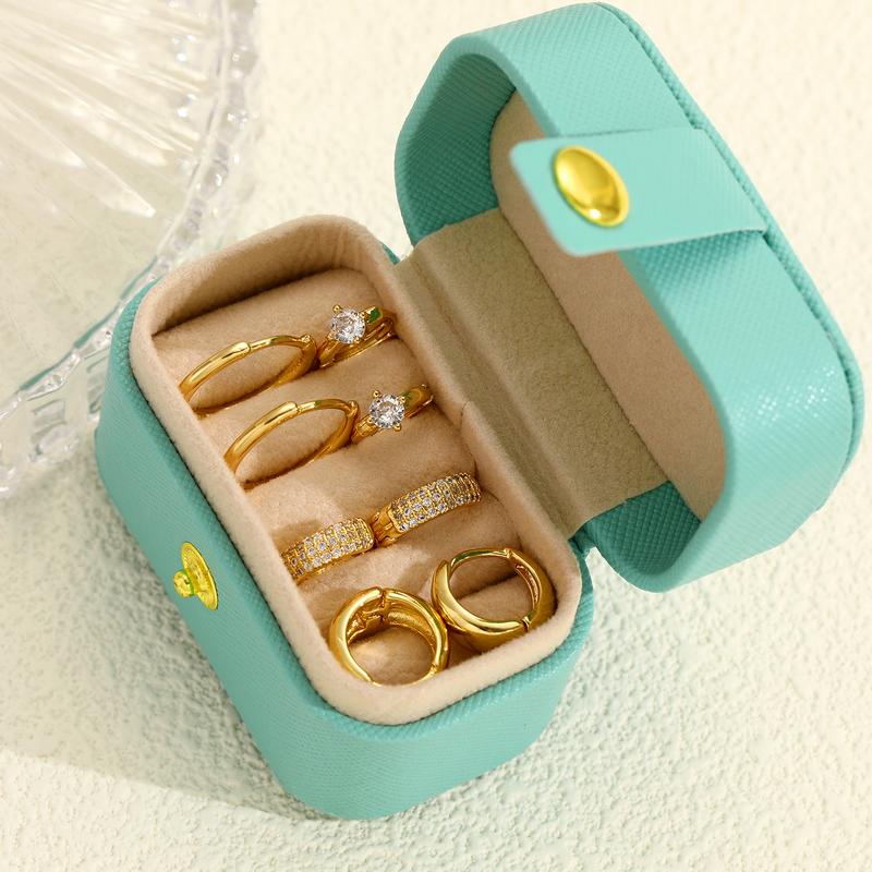 17KM 8pcs Small Gold Hoop Earrings for Women, 14K Gold Plated, Lightweight, Hypoallergenic Huggie Hoops for Multiple Piercing