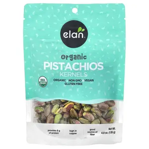 Elan Organic Pistachios, Kernels, 4.8 oz (135 g)