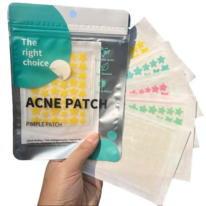 Water gel acne patches, star-shaped acne cover patches, suitable for men and women, facial skincare products, facial patches, blemish patches, pimple patches