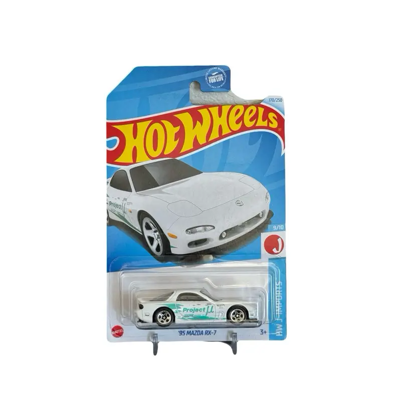 Hot Wheels ‘95 Mazda RX-7 Project u HW J-Imports 1:64 Diecast Metal Sports Scale Model Car Toy, Collectible, Diecast Metal Model