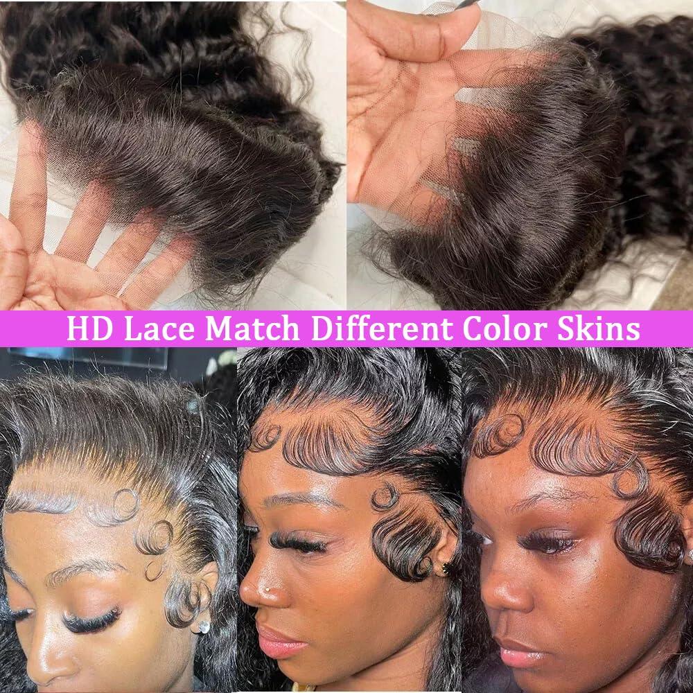 Urody 220% Density Curly Hair Wigs HD Transparent 13x6 Lace Front Wigs Brazilian Deep Curly Pre Plucked Human Hair Wigs Deep Wave Lace Frontal Wigs For Women Urody 220% Density Curly Hair Wigs HD Transparent 13x6 Lace Front Wigs Brazilian Deep Curly Pre Plucked Human Hair Wigs Deep Wave Lace Frontal Wigs For Women
