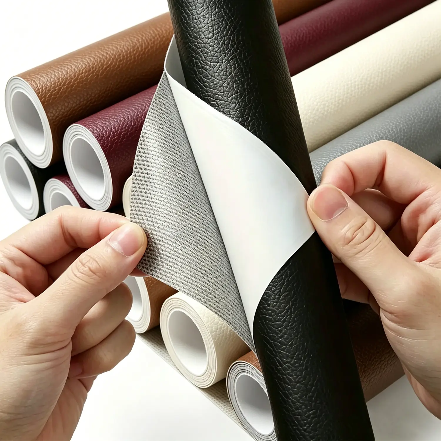 50*137cm/20*54 Inch Self-Adhesive PVC Faux Leather Repair Patch - Waterproof Upholstery Fabric, Home Repair, Flat, Leather/Vinyl Fit, Peel-Stick Ease, 1 Patch for Furniture, Car Seat