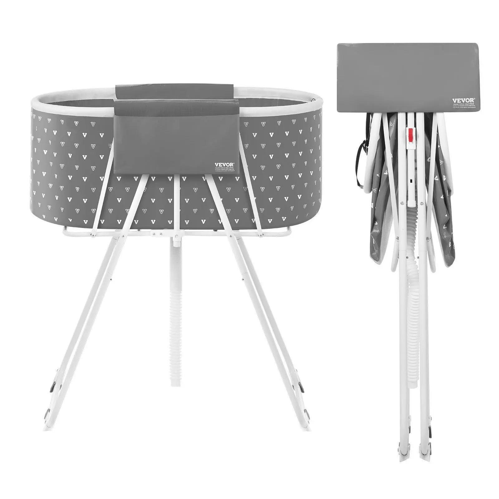 【SummerFinds】VEVOR Foldable Dog Bathtub Elevated Grey Shower Station for Small & Medium Dogs & Cats