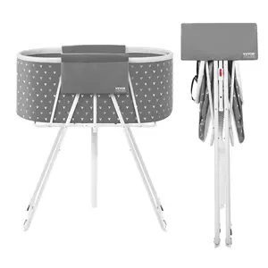 VEVOR Foldable Dog Bathtub Elevated Grey Shower Station for Small & Medium Dogs & Cats