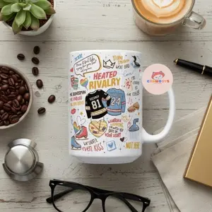 [Sale Up To 50%] Heated Rivalry Romance Ceramic Mug, Hollanov Couple Romance Book Coffee Cup, Hockey Rivals Couple Mug, Movie Book Fans Gift, 11oz & 15oz ceramic mug