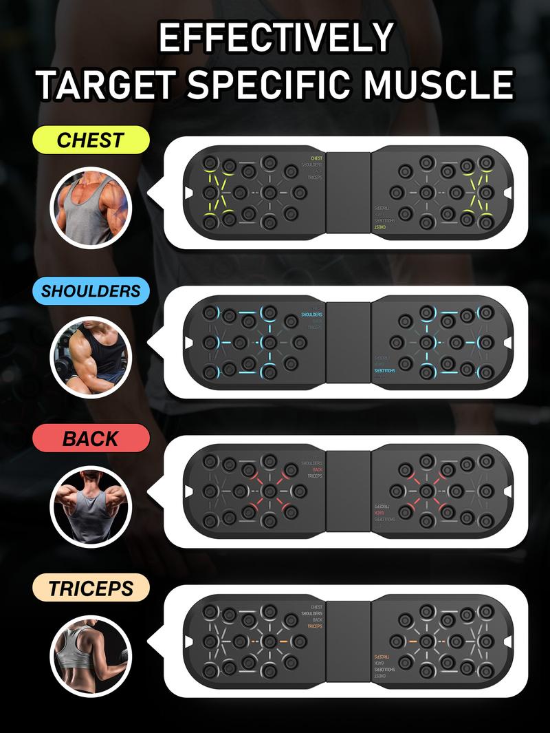 Push Up Board, Abdominal And Chest Muscle Training Folding Push Up Stand, Portable Fitness Equipment For Home Gym Push Up Board, Abdominal And Chest Muscle Training Folding Push Up Stand, Portable Fitness Equipment For Home Gym