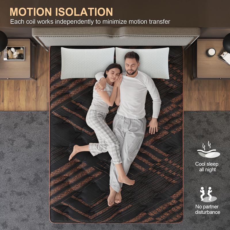 12/14 Inch Memory Foam Mattress Hybrid Pocket Spring Twin Full Queen King Mattress In A Box -Euro Top Mattresses Medium Firm For Motion Isolation, Edge Support 12/14 Inch Memory Foam Mattress Hybrid Pocket Spring Twin Full Queen King Mattress In A Box -Euro Top Mattresses Medium Firm For Motion Isolation, Edge Support