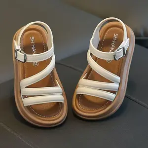 Summer 2025 Fashion Sandals, Non-Slip Soft PVC Sole, Low-Top, Adjustable Magic Tape Closure, PVC Lining And Insole