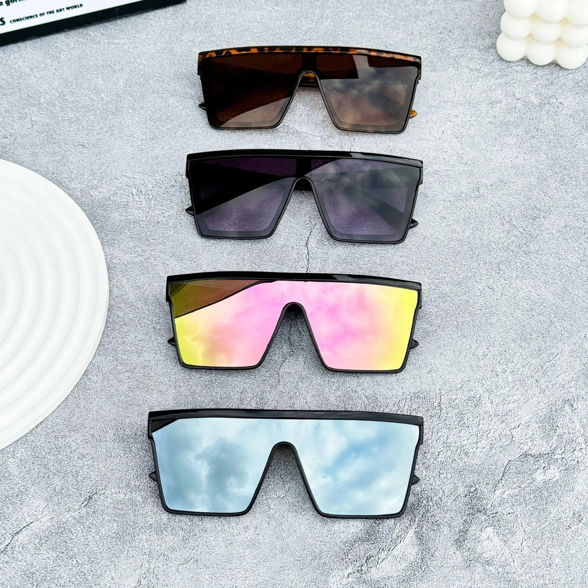 4pcs Unisex Edgy Modern Polarized Sports Sunglasses - High-Quality European & American Large Frame, Full Rim, Nylon, Sun Protection, Nighttime Yellow Tint, Cycling, Driving, Men's Accessories, Gifts for Him, Mens Gifts