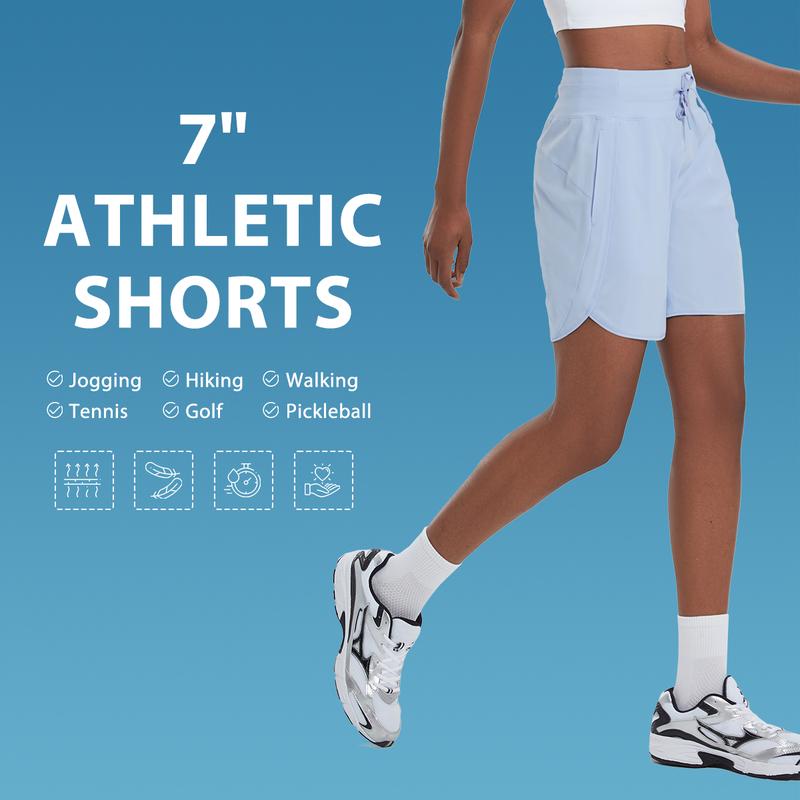 baleaf 2025 Women's 5''/7'' Athletic Long Running Shorts with Zipper Pocket High Waistband Quick Dry Bermuda Shorts for Gym Hiking and Workout baleaf 2025 Women's 5''/7'' Athletic Long Running Shorts with Zipper Pocket High Waistband Quick Dry Bermuda Shorts for Gym Hiking and Workout